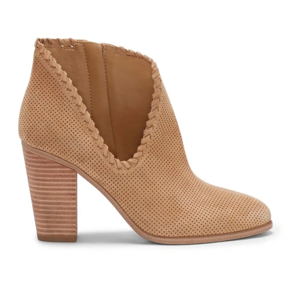 Vince Camuto Fernlee Perforated Suede Bootie New